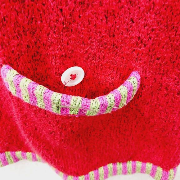 Sweater Cardigan M Orvis Red Festive Cozy Heritage Classic Holiday Ready Classic - Picture 10 of 11